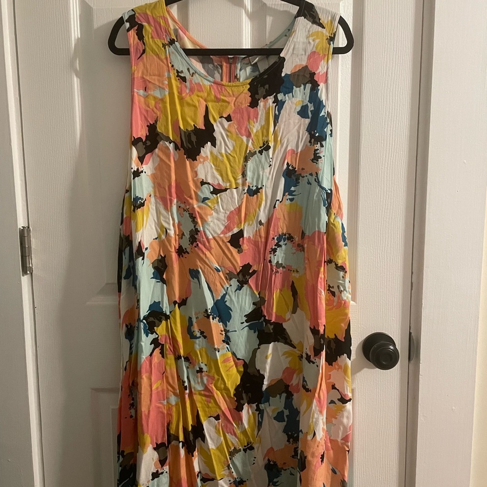 Bright colored floral dress